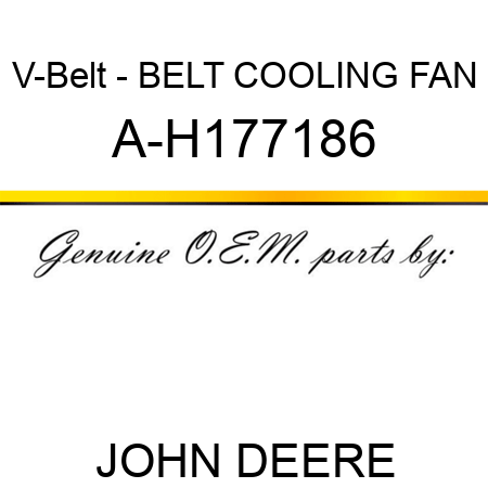 V-Belt - BELT, COOLING FAN A-H177186