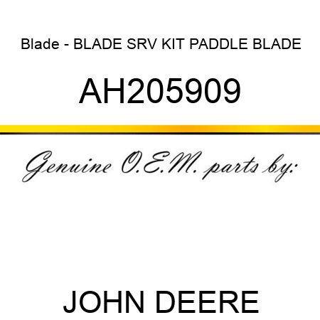 Blade - BLADE, SRV KIT, PADDLE BLADE AH205909