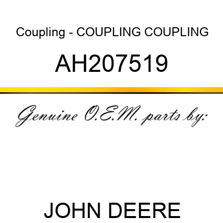 Coupling - COUPLING, COUPLING AH207519
