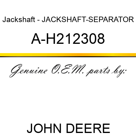 Jackshaft - JACKSHAFT-SEPARATOR A-H212308