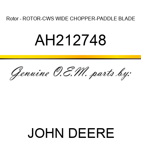 Rotor - ROTOR-CWS WIDE CHOPPER-PADDLE BLADE AH212748