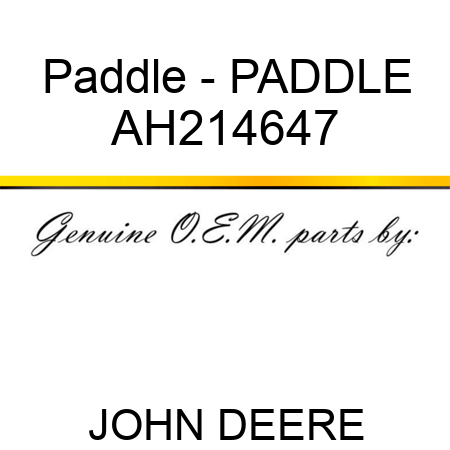 Paddle - PADDLE, AH214647