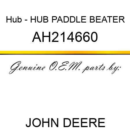 Hub - HUB, PADDLE BEATER AH214660