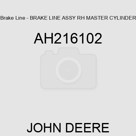 Brake Line - BRAKE LINE ASSY, RH MASTER CYLINDER AH216102