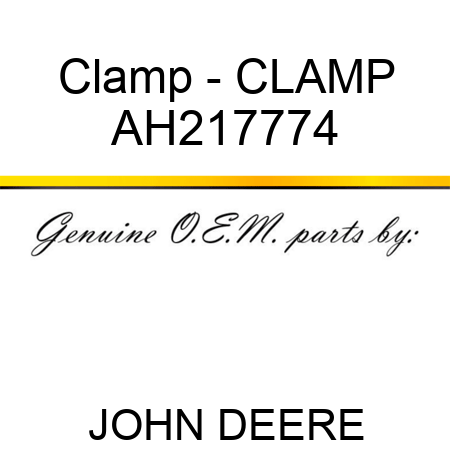 Clamp - CLAMP, AH217774
