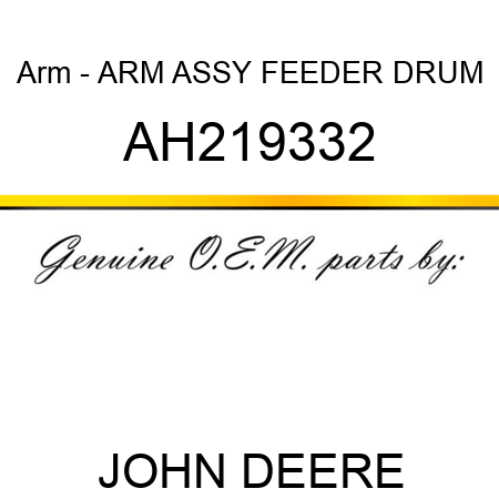 Arm - ARM ASSY, FEEDER DRUM AH219332