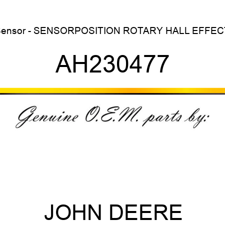 Sensor - SENSOR,POSITION, ROTARY HALL EFFECT AH230477