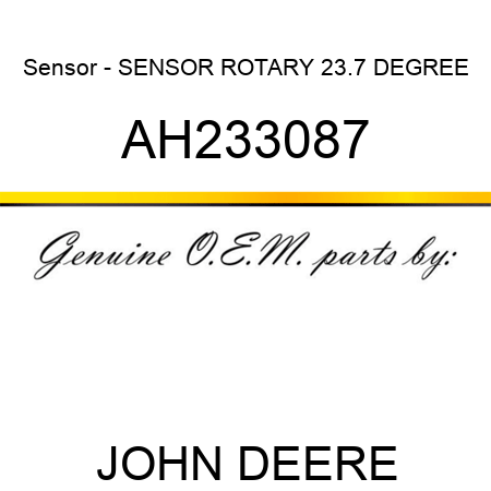 Sensor - SENSOR, ROTARY 23.7 DEGREE AH233087