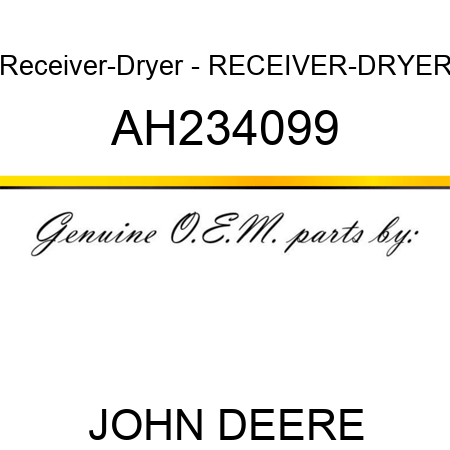 Receiver-Dryer - RECEIVER-DRYER AH234099