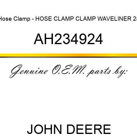 Hose Clamp - HOSE CLAMP, CLAMP, WAVELINER 28 AH234924