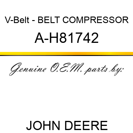 V-Belt - BELT, COMPRESSOR A-H81742