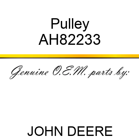 Pulley AH82233