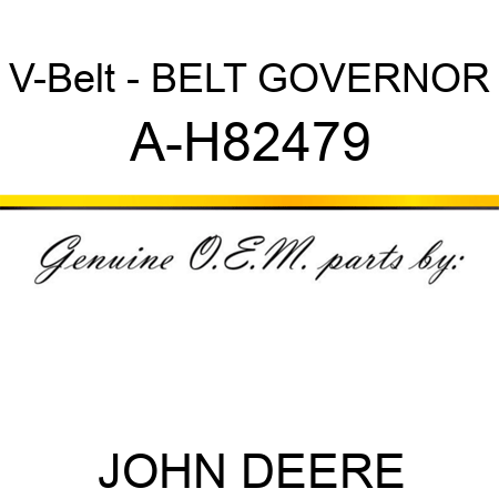 V-Belt - BELT, GOVERNOR A-H82479