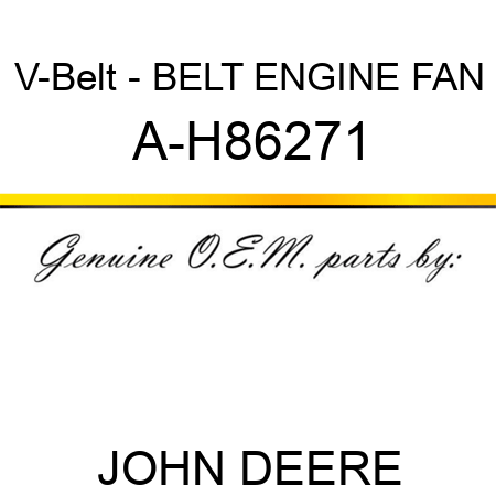 V-Belt - BELT, ENGINE FAN A-H86271