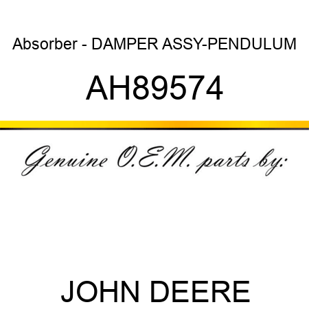 Absorber - DAMPER ASSY-PENDULUM AH89574