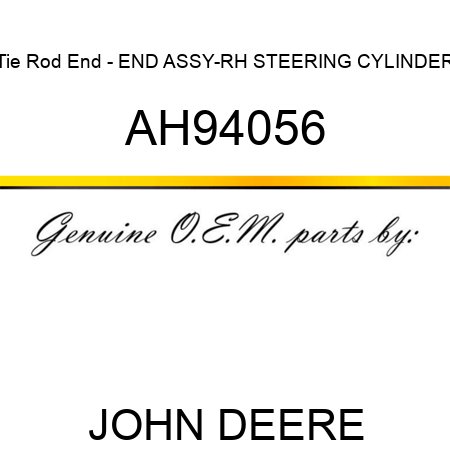 Tie Rod End - END ASSY-RH STEERING CYLINDER AH94056