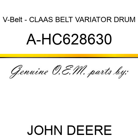 V-Belt - CLAAS BELT, VARIATOR DRUM A-HC628630