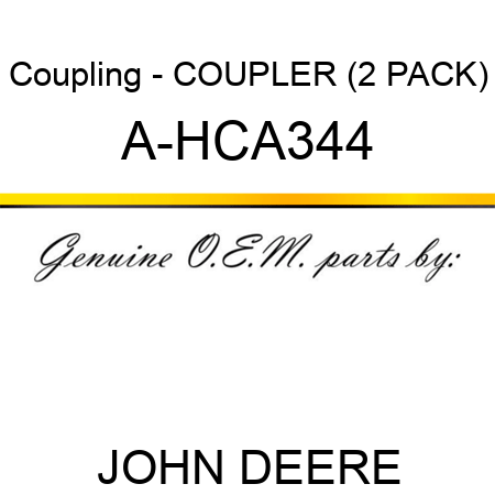 Coupling - COUPLER (2 PACK) A-HCA344