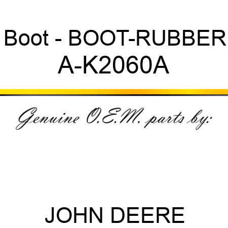 Boot - BOOT-RUBBER A-K2060A