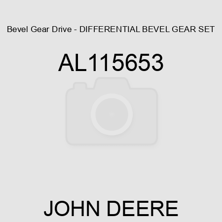 Bevel Gear Drive - DIFFERENTIAL BEVEL GEAR SET AL115653