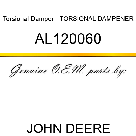 Torsional Damper - TORSIONAL DAMPENER AL120060
