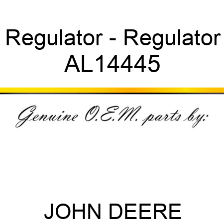 Regulator - Regulator AL14445