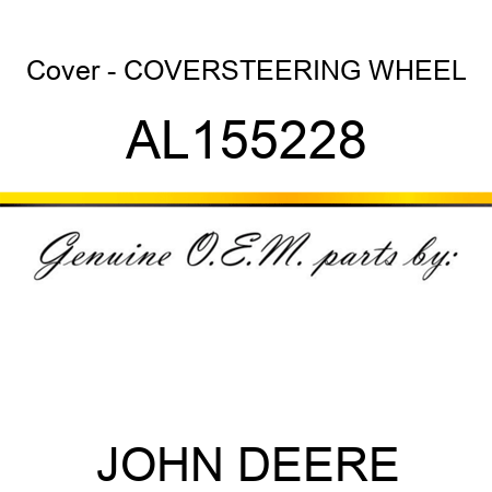 Cover - COVER,STEERING WHEEL AL155228