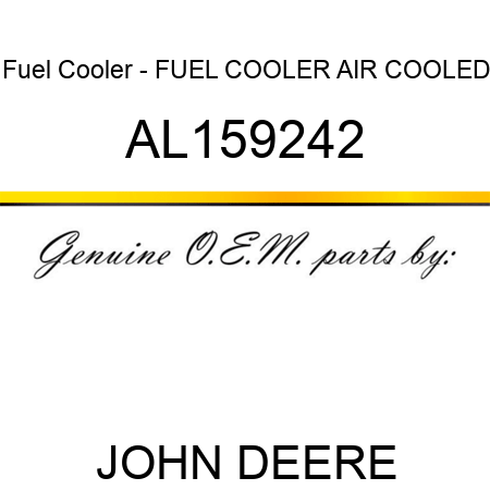 Fuel Cooler - FUEL COOLER, AIR COOLED AL159242