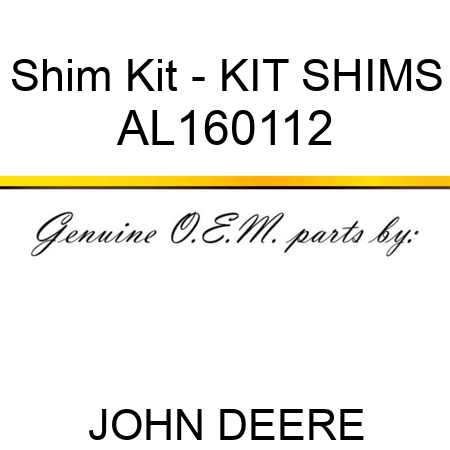 Shim Kit - KIT, SHIMS AL160112