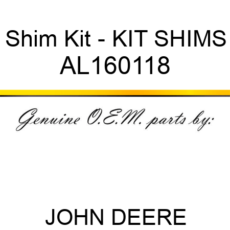 Shim Kit - KIT, SHIMS AL160118