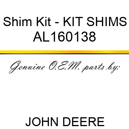 Shim Kit - KIT, SHIMS AL160138