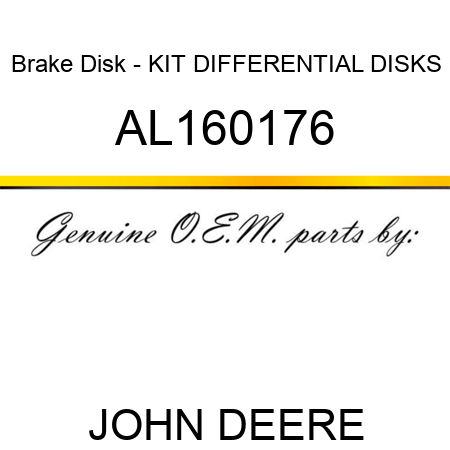 Brake Disk - KIT, DIFFERENTIAL DISKS AL160176