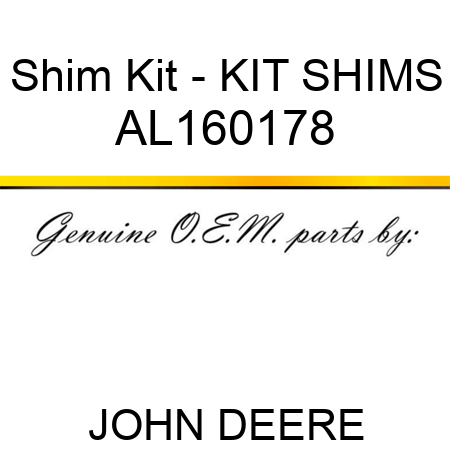 Shim Kit - KIT, SHIMS AL160178