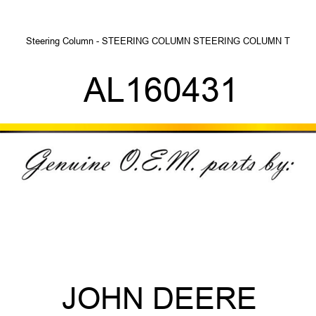 Steering Column - STEERING COLUMN, STEERING COLUMN, T AL160431