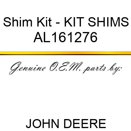 Shim Kit - KIT, SHIMS AL161276