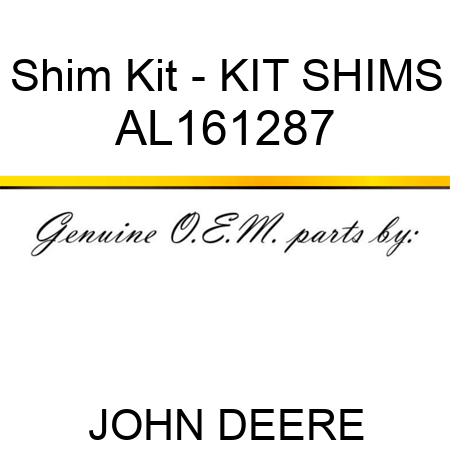 Shim Kit - KIT, SHIMS AL161287