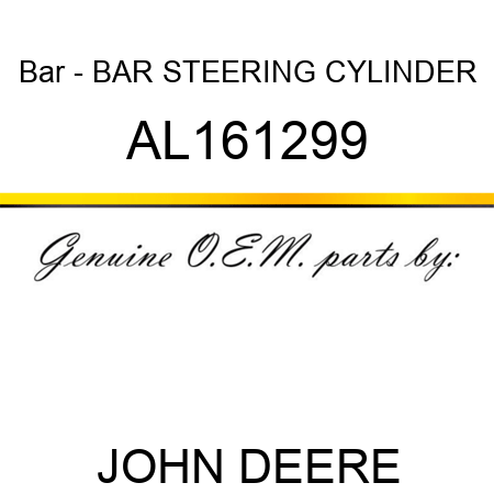 Bar - BAR, STEERING CYLINDER AL161299