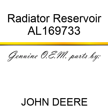 Radiator Reservoir AL169733