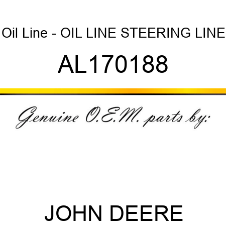 Oil Line - OIL LINE, STEERING LINE AL170188