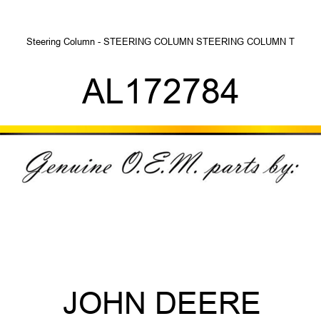 Steering Column - STEERING COLUMN, STEERING COLUMN, T AL172784