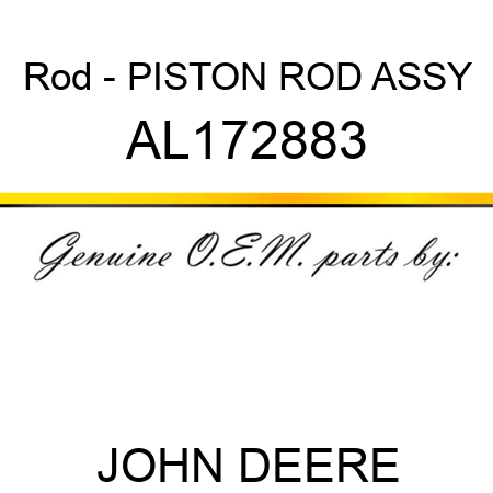 Rod - PISTON ROD ASSY AL172883