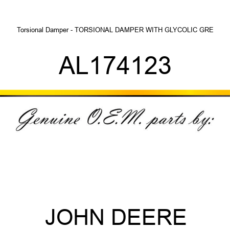 Torsional Damper - TORSIONAL DAMPER, WITH GLYCOLIC GRE AL174123