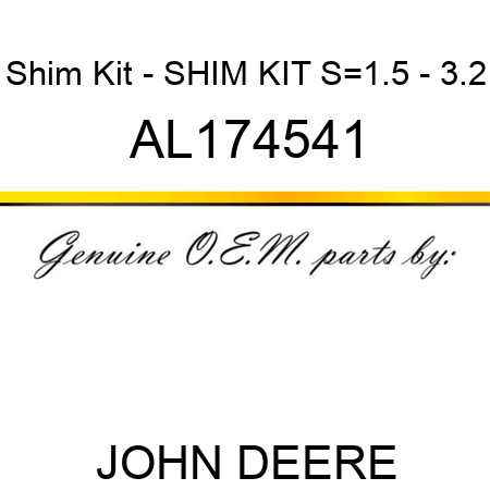 Shim Kit - SHIM KIT S=1.5 - 3.2 AL174541