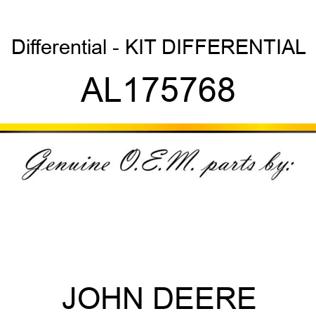 Differential - KIT, DIFFERENTIAL AL175768