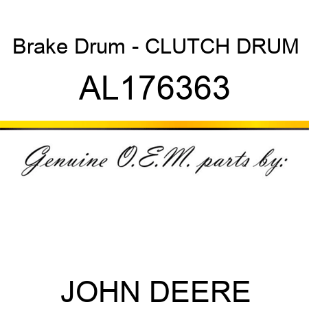 Brake Drum - CLUTCH DRUM AL176363