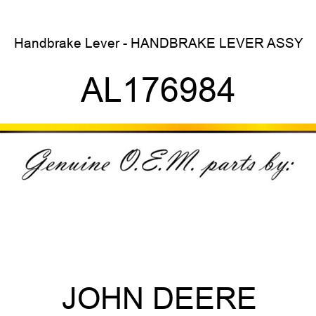 Handbrake Lever - HANDBRAKE LEVER ASSY AL176984