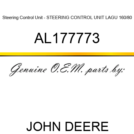 Steering Control Unit - STEERING CONTROL UNIT, LAGU 160/80 AL177773