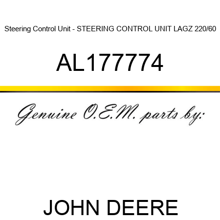 Steering Control Unit - STEERING CONTROL UNIT, LAGZ 220/60 AL177774