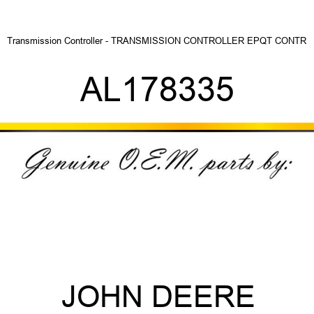 Transmission Controller - TRANSMISSION CONTROLLER, EPQT CONTR AL178335