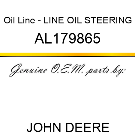 Oil Line - LINE, OIL, STEERING AL179865